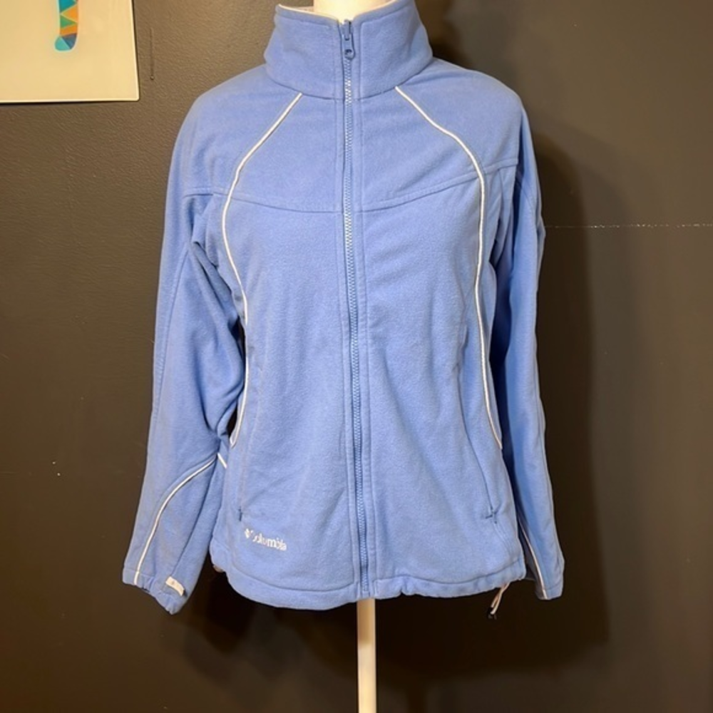 Columbia Women’ Size M blue zip up sweat‎ shirt